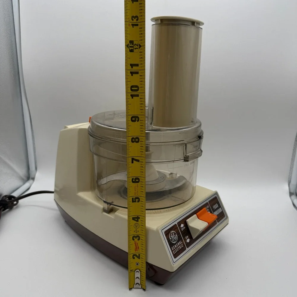 Vintage 1978 General Electric Food Processor FP-1/4200 Manual Accessories TESTED